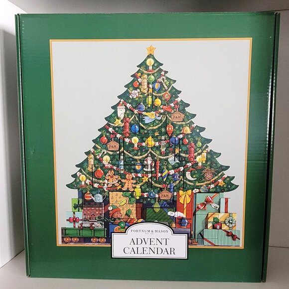 Fortnum & Mason Christmas Tree Wooden Advent Calendar – New in Box